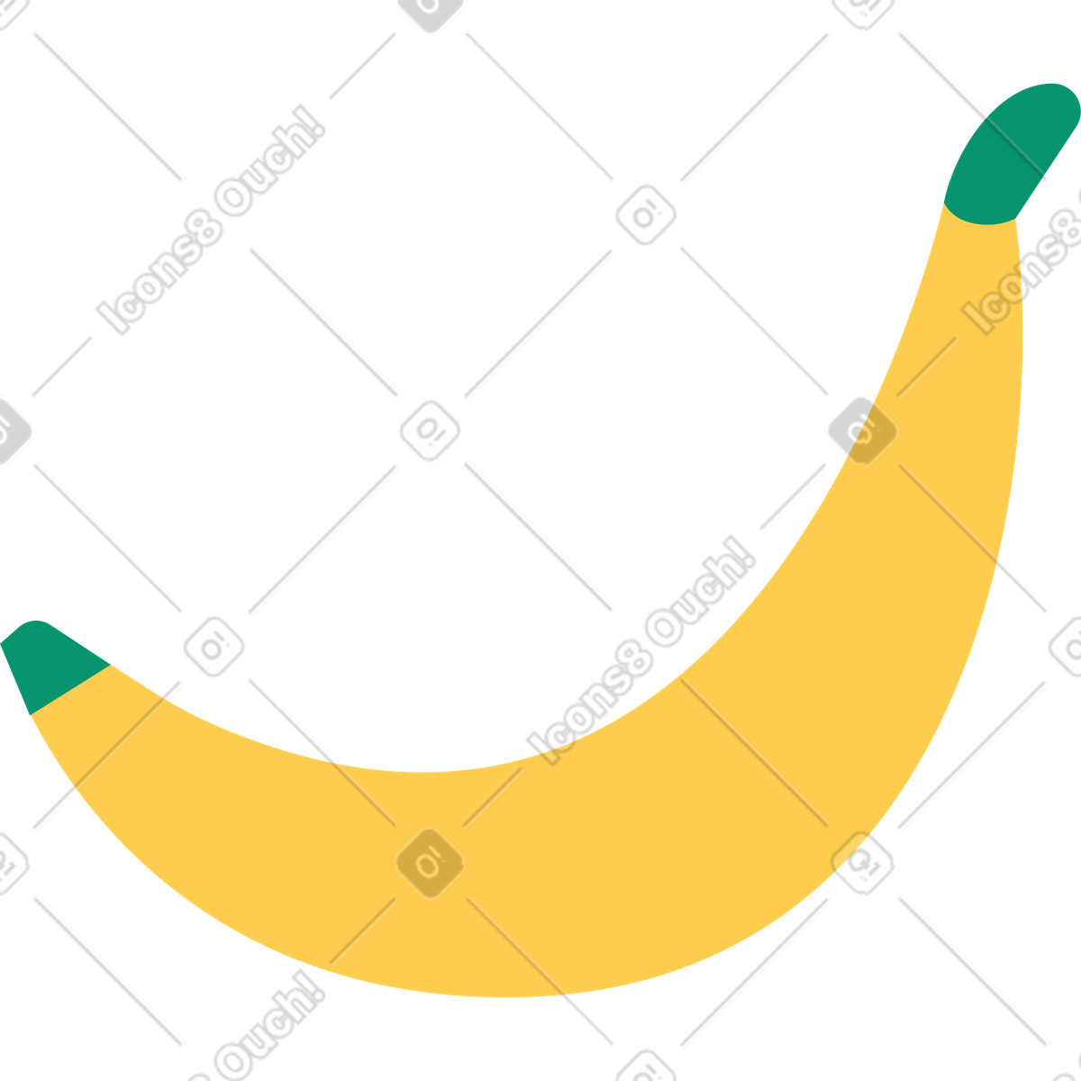 Banana illustration in Spot style download in PNG, SVG