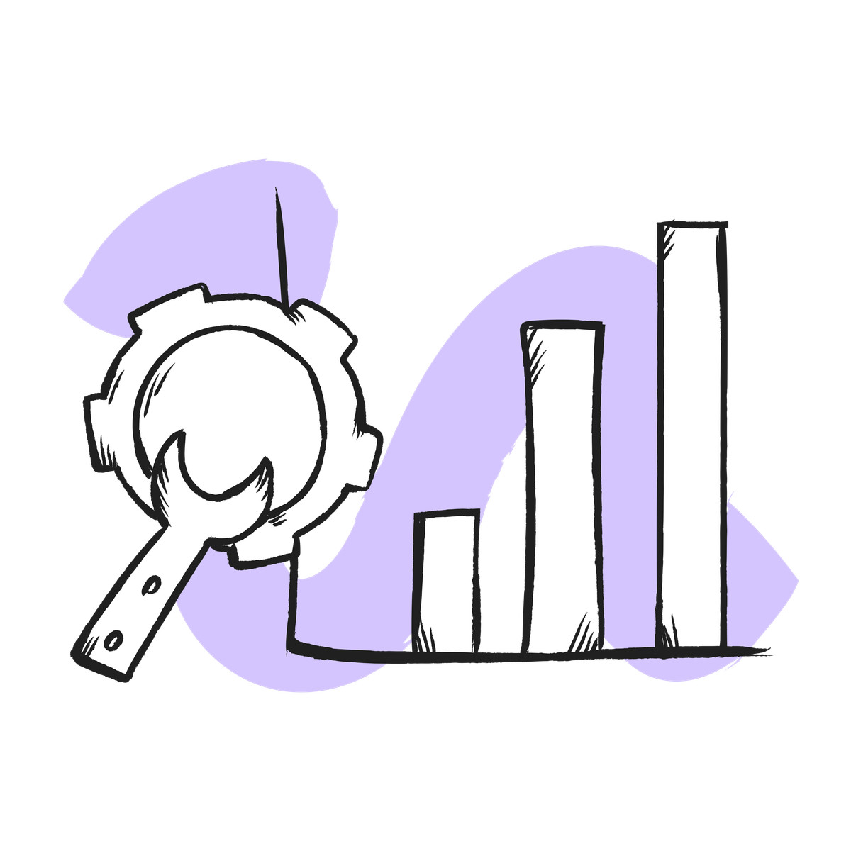 Seo optimize illustration clipart image focused on optimization strategies in PNG and SVG