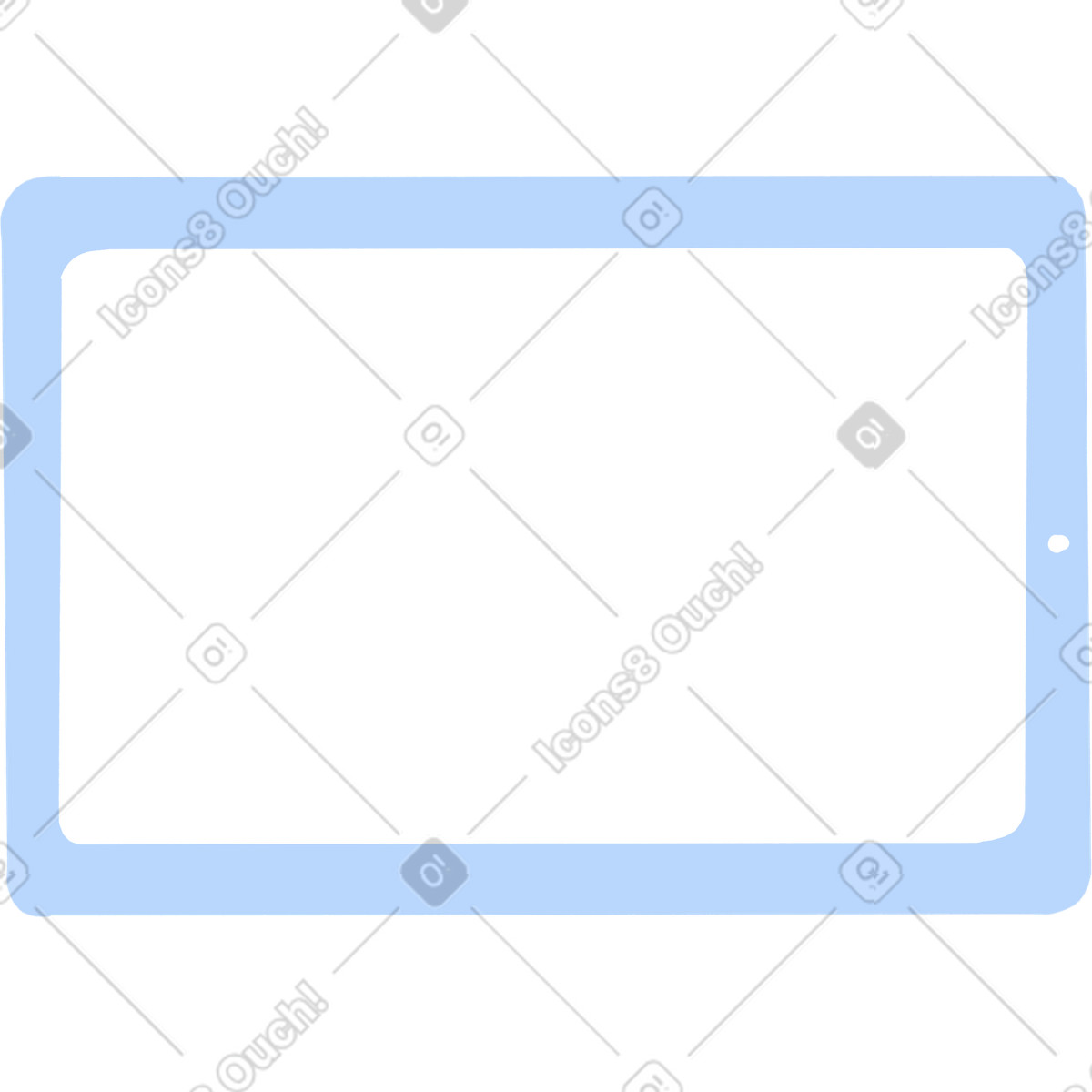 Ilustración Pastel blue tablet en estilo Bonny a descargar en PNG y SVG