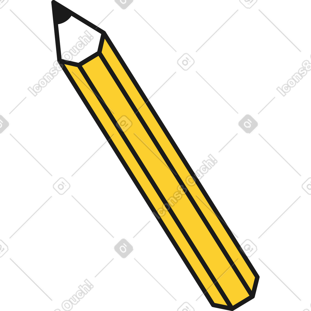 Bleistift-Illustration im Taxi-Stil als Download in PNG, SVG