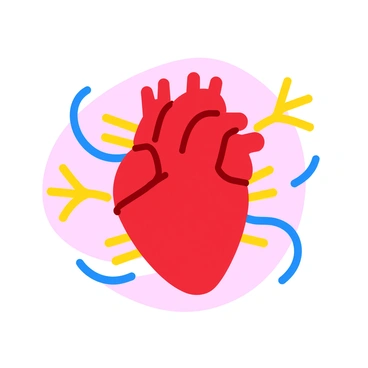 A stylized human heart with visible electrical impulses emanating from it, represented as bright blue and yellow lines radiating outward. The heart is depicted in a vibrant red color, highlighting its muscular structure and details. Surrounding the heart, the electric field is illustrated with dynamic curves and waves, showcasing the flow of energy and rhythm. The background features a soft gradient to enhance the visual effect of the electrical activity, creating a captivating representation of the heart's vital functions.