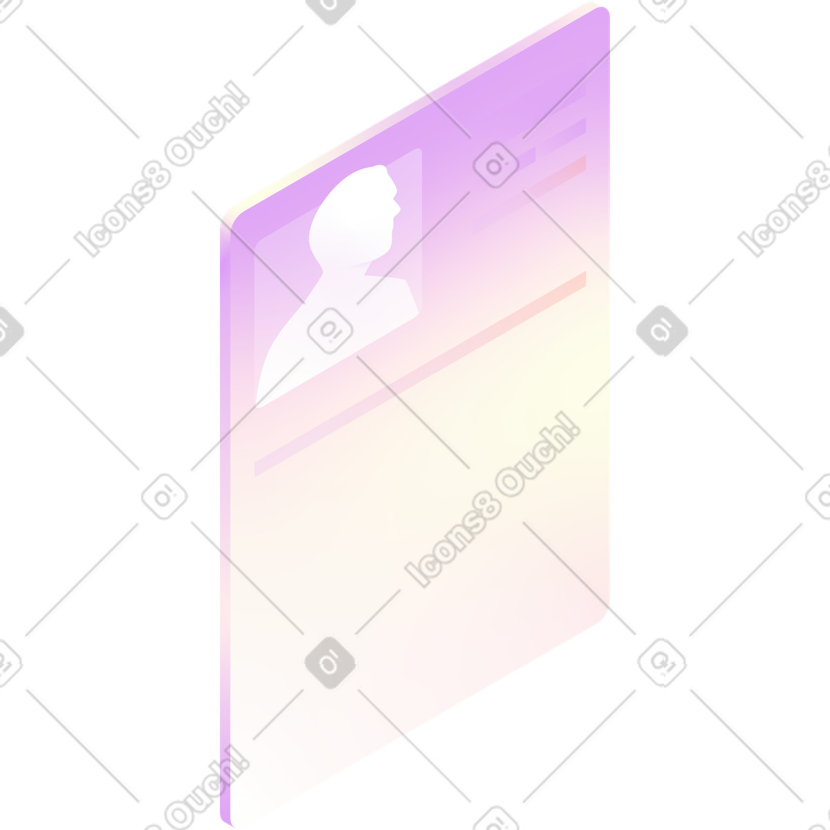 下载 Glare 风格的 候选人卡 插画，支持 PNG、SVG 格式