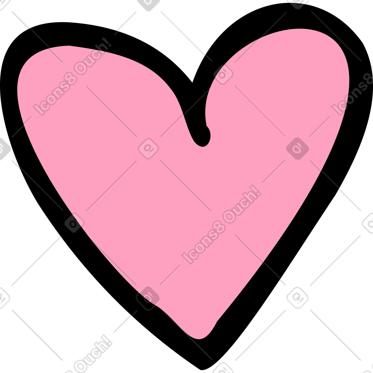 Herz-Illustration im Comic-Stil als Download in PNG, SVG