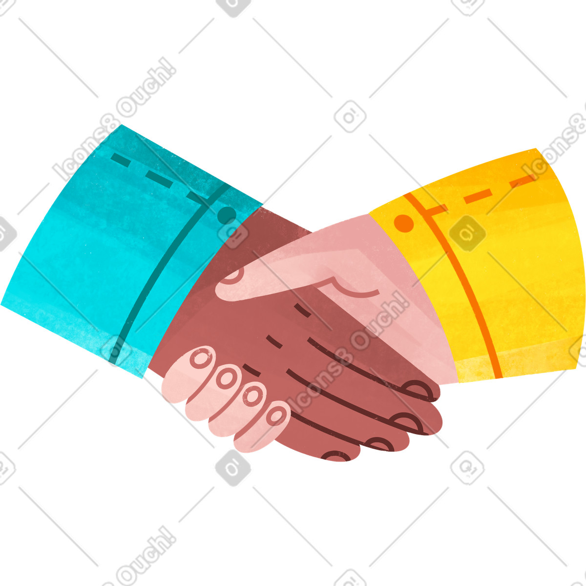Bonbon スタイルの Handshake for a good deal のイラストをPNG、SVG形式でダウンロード