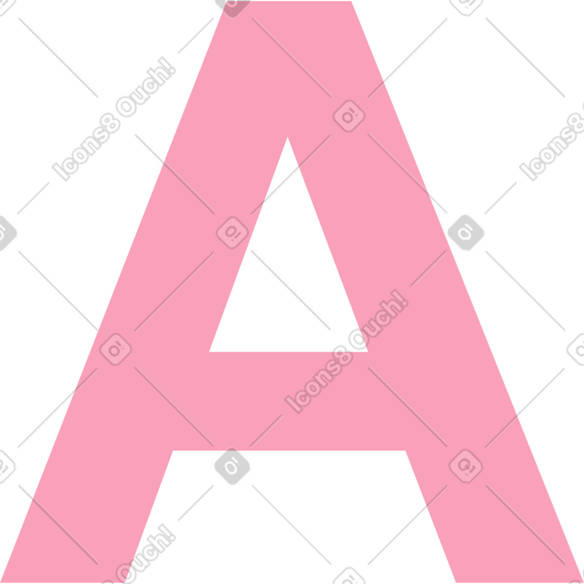 Ilustração de Pink letter a em no estilo Jumble para baixar em PNG, SVG