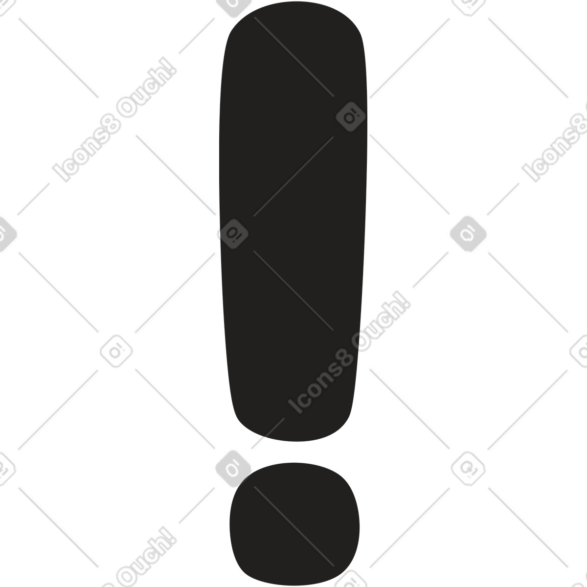 Exclamation mark illustration in PNG, SVG