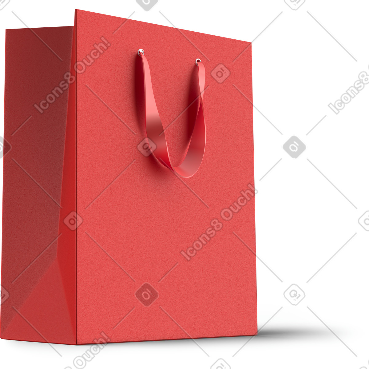 Pacchetto rosso illustrazione in stile 3D Business scarica in PNG, SVG