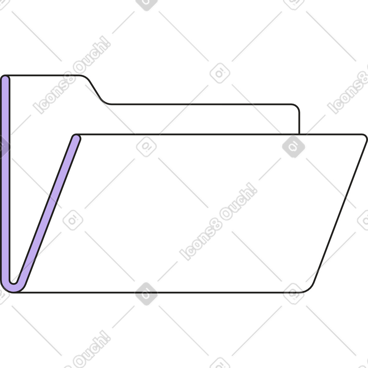 Illustration Dossier ouvert dans le style Dazzle à télécharger aux formats PNG, SVG