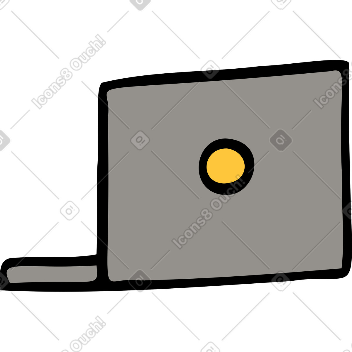 Ilustração de Computador portátil em no estilo Comic para baixar em PNG, SVG