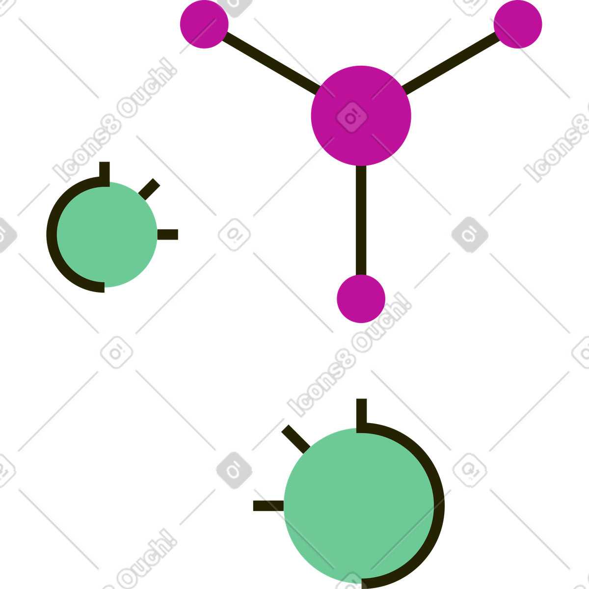 Иллюстрация Молекулы в стиле Geom — скачать в форматах PNG, SVG