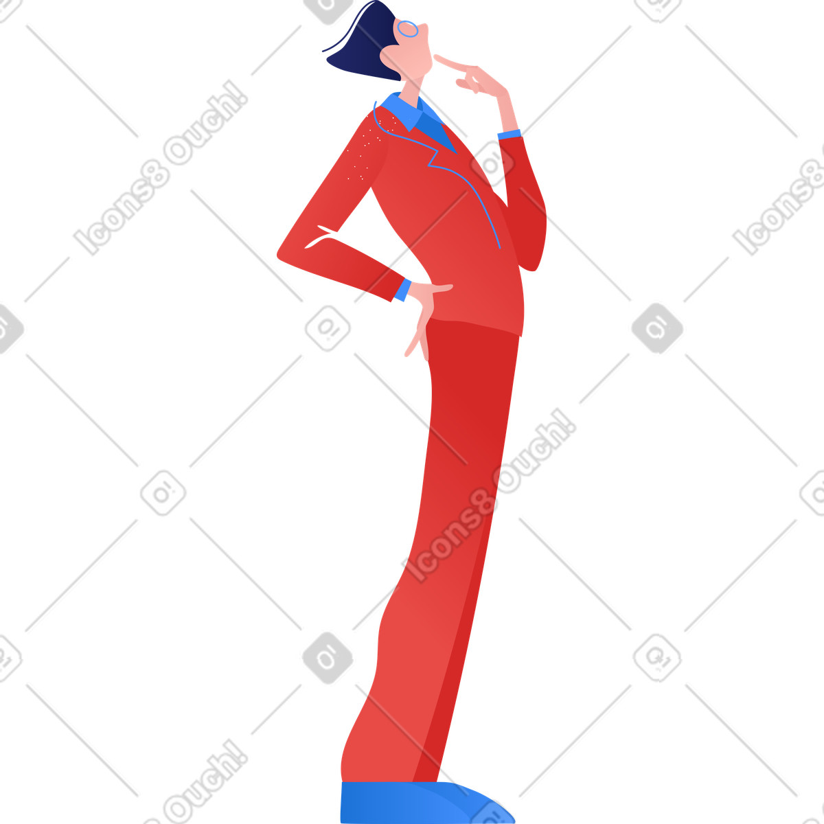 Ilustração de Homem em um terno no estilo Clip para baixar PNG, SVG