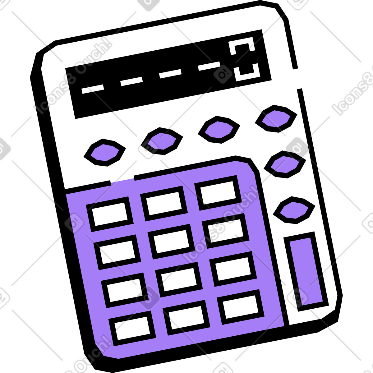 Calculator-Illustration im Amethyst-Stil als Download in PNG, SVG