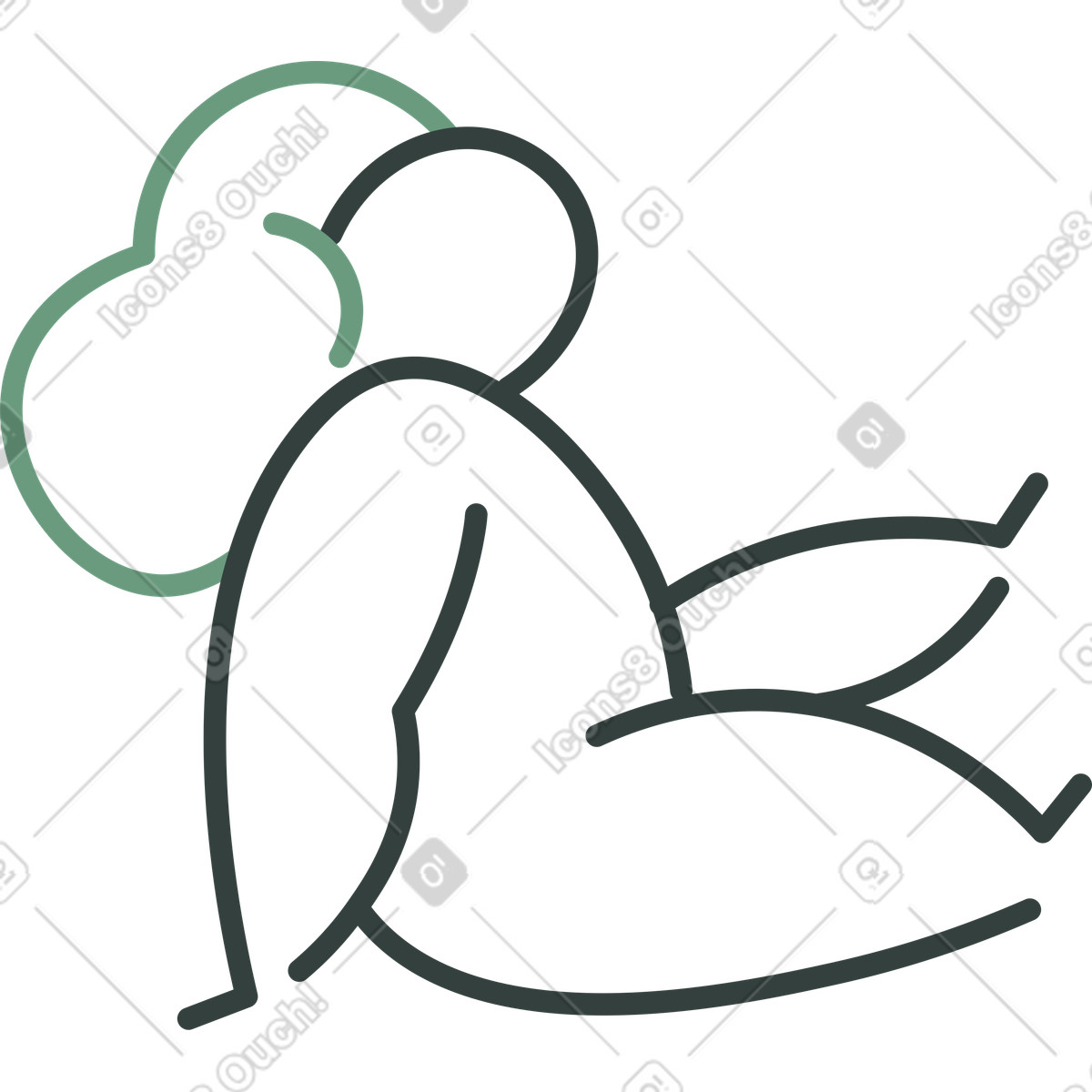 Illustration Baby-sitting dans le style Macaroni à télécharger aux formats PNG, SVG