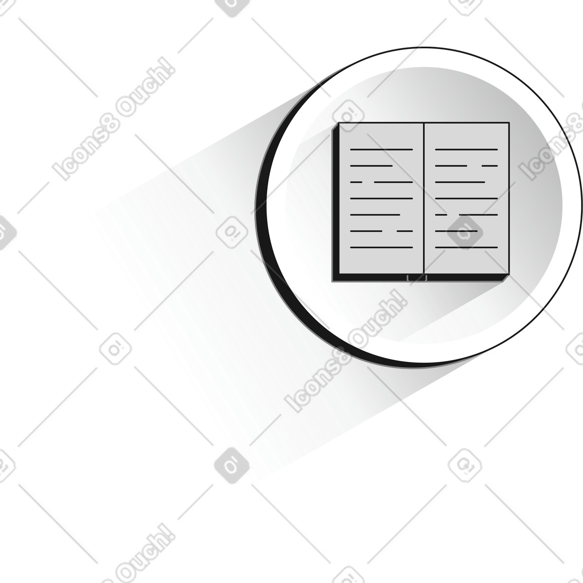 Ilustración Education book for learning resources and academic materials en estilo Futuristic a descargar en PNG y SVG