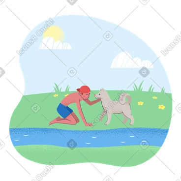  Friendship by the river PNG, SVG