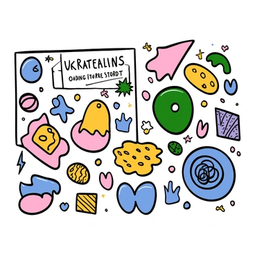 A flat lay of an inspiration board filled with vibrant jelly colors in various shades, including blues, greens, pinks, and yellows. The board features a collection of textured jelly-like materials that have a glossy finish, creating an inviting appearance. Scattered across the board are sketches of whimsical designs, including abstract shapes and playful patterns. Small swatches of fabric and paper are also present, showcasing different textures that complement the jelly colors. The overall composition is colorful and visually engaging, inviting creativity.