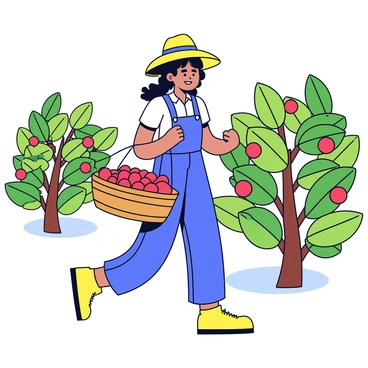 A worker carrying a basket filled with freshly picked coffee cherries through the plantation