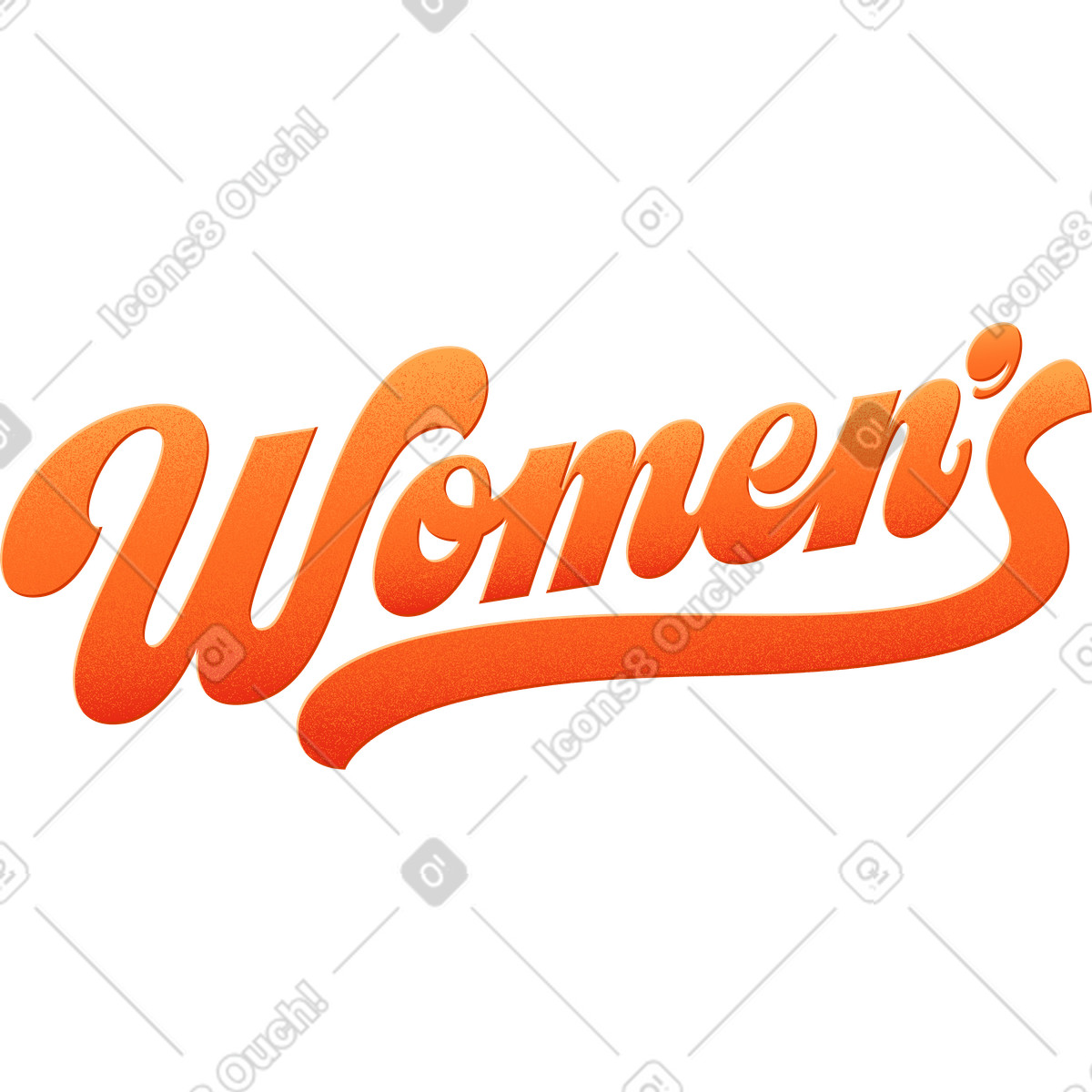 Illustration Lettering women's text dans le style à télécharger aux formats PNG, SVG