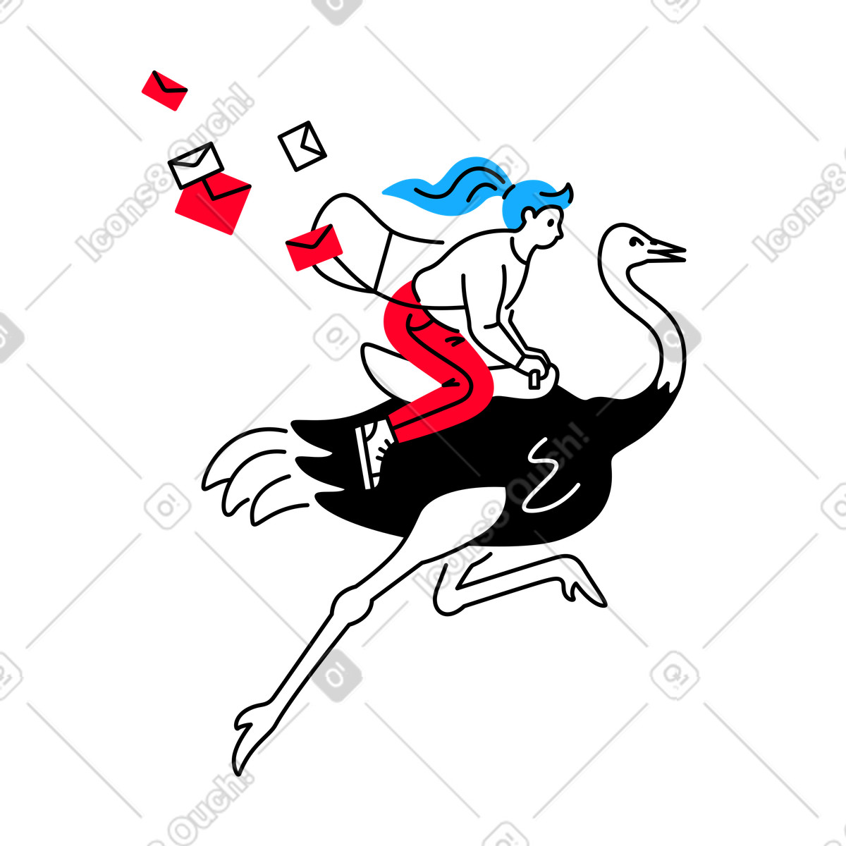 Illustration animée Livraison rapide dans le style Transistor à télécharger aux formats GIF, Lottie (JSON), AE
