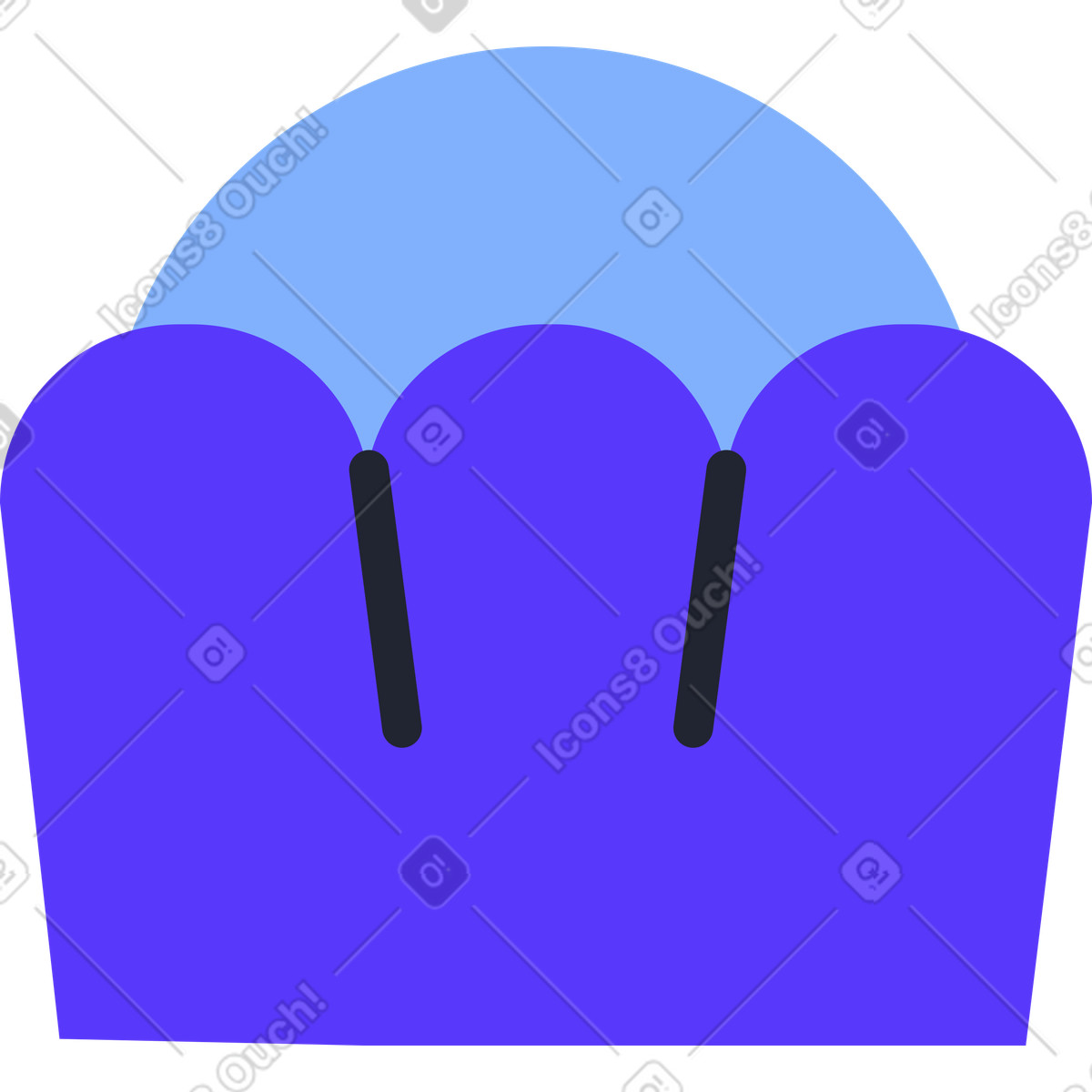 Kuchen-Illustration im Pablita-Stil als Download in PNG, SVG