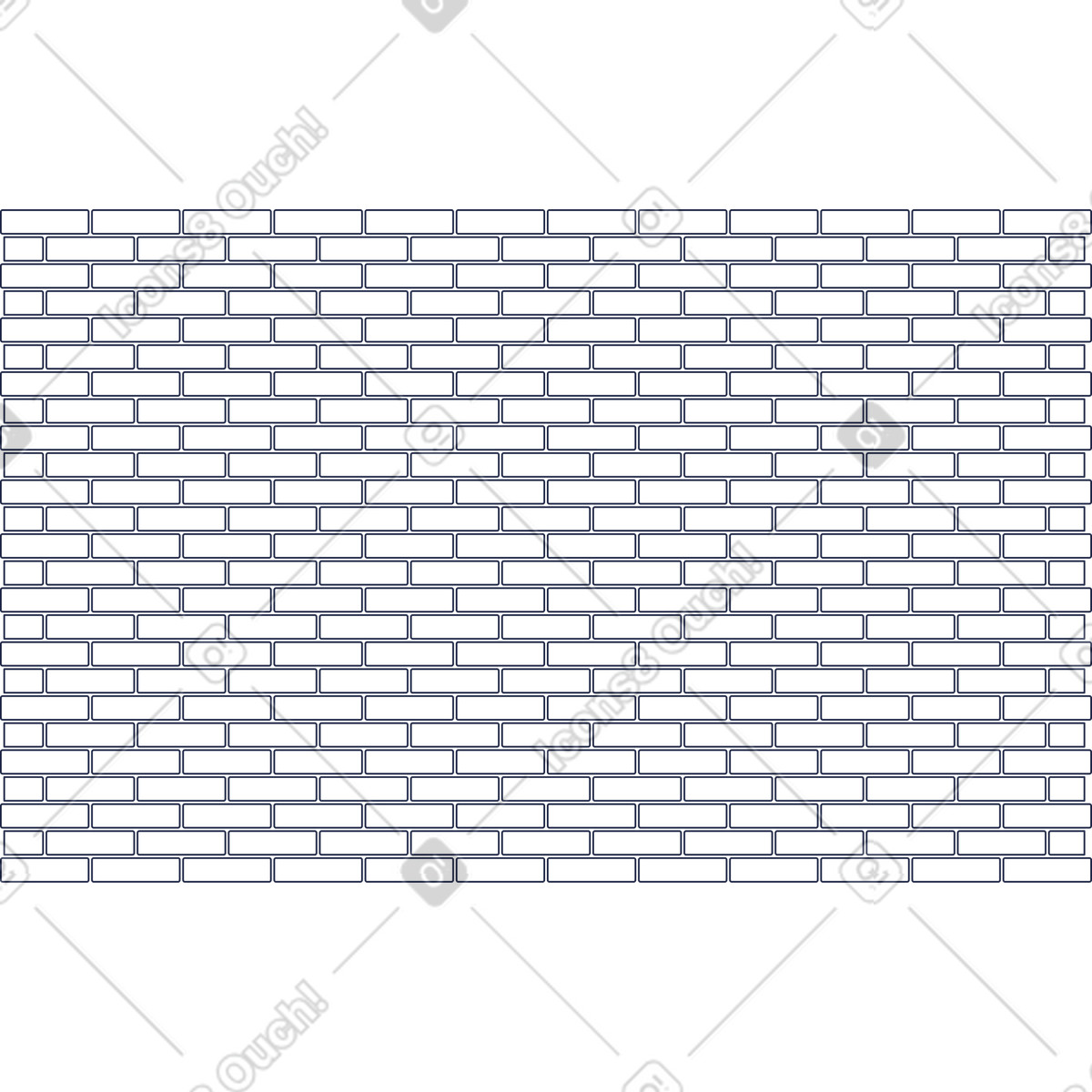 Brick wall line illustration in Urban style download in PNG, SVG