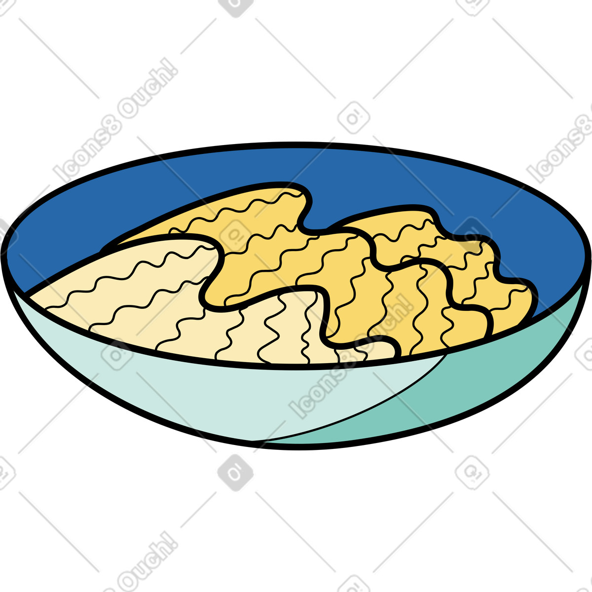 Surr スタイルの 麺 のイラストをPNG、SVG形式でダウンロード