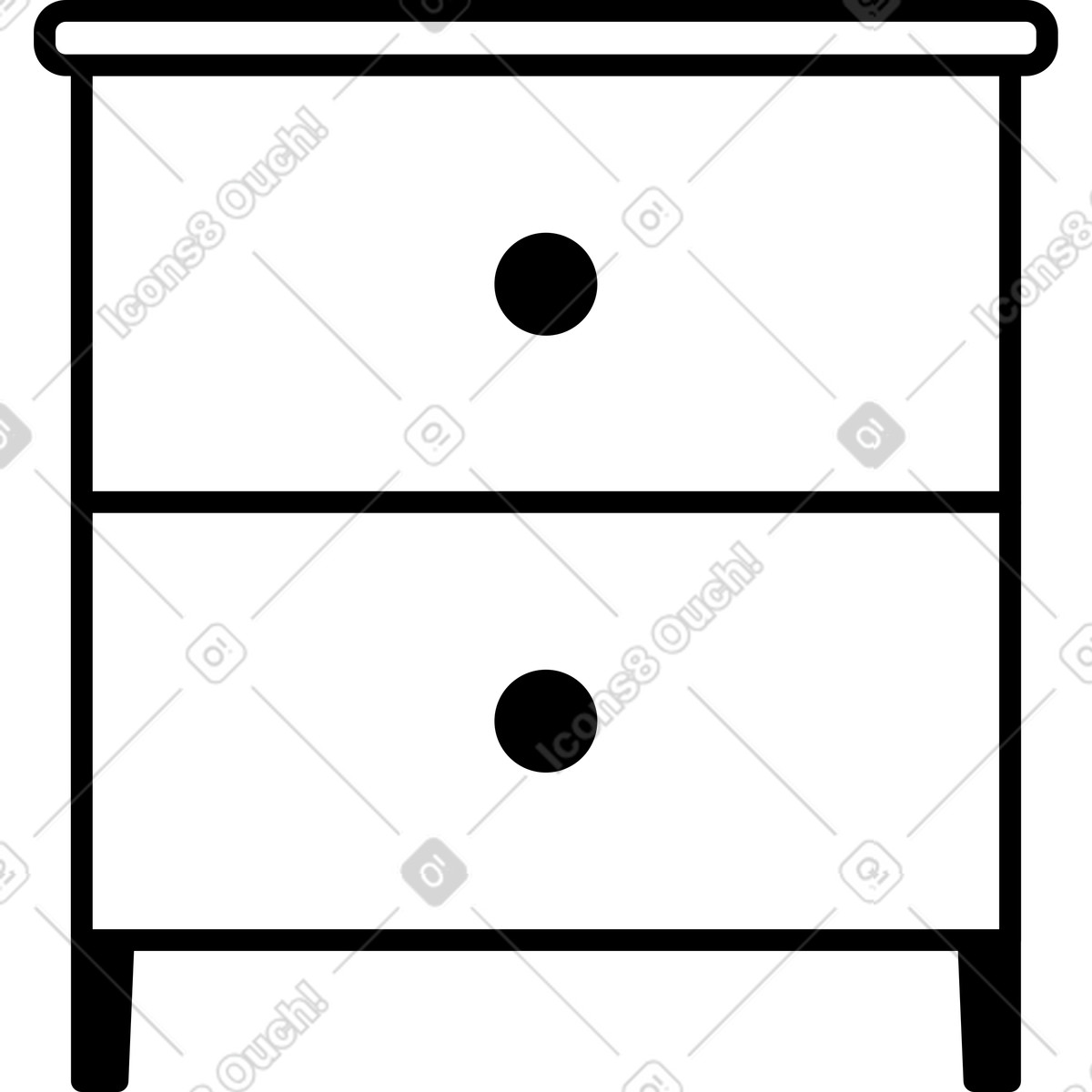 Illustration La table de nuit dans le style Transistor à télécharger aux formats PNG, SVG