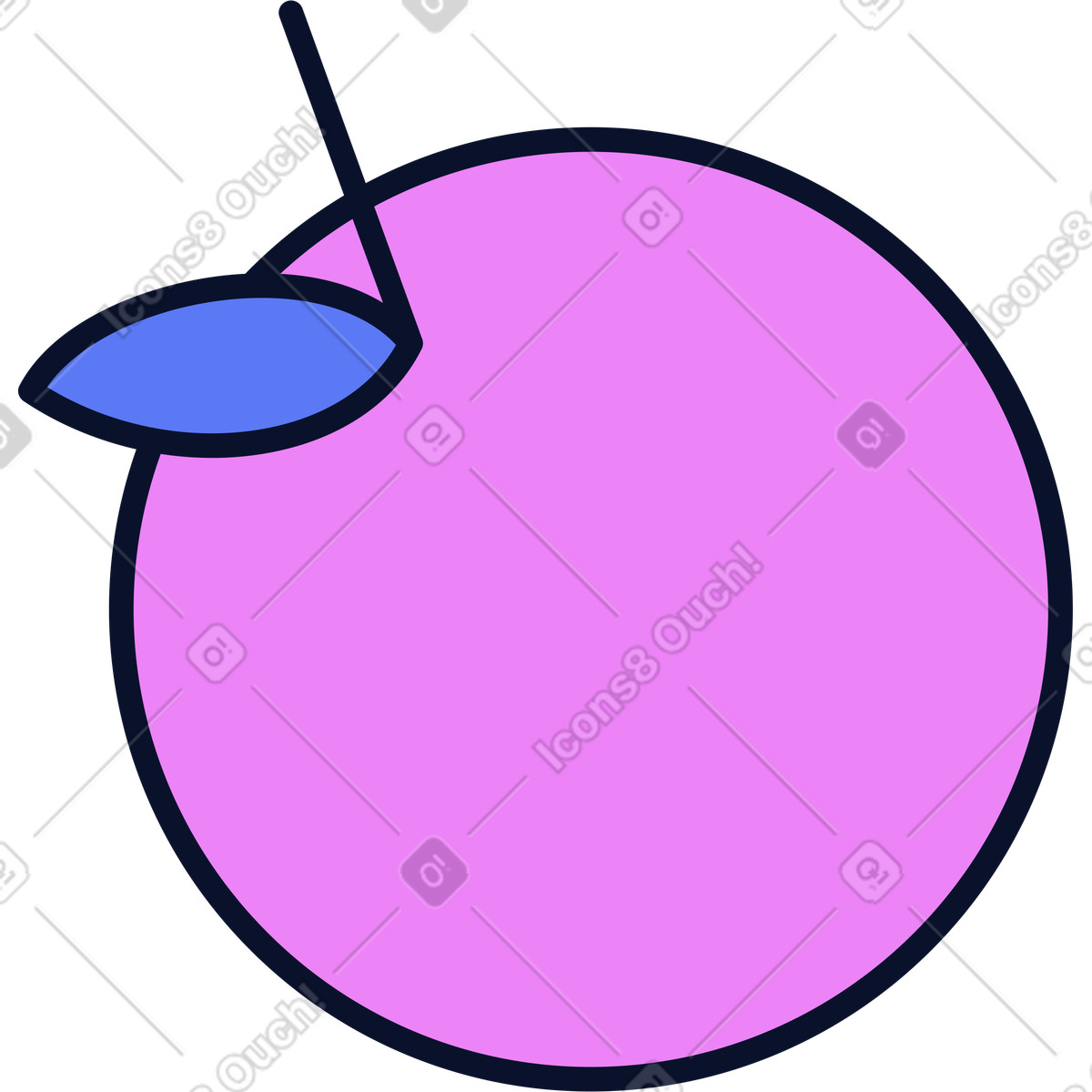Illustration Pomme dans le style Flexy à télécharger aux formats PNG, SVG