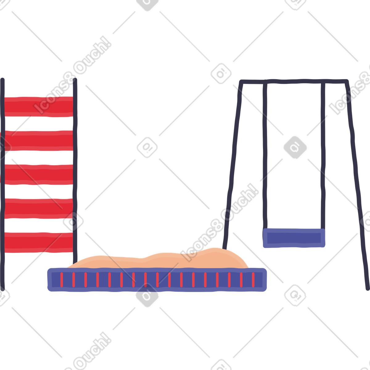 下载 Stripy 风格的 操场 插画，支持 PNG、SVG 格式
