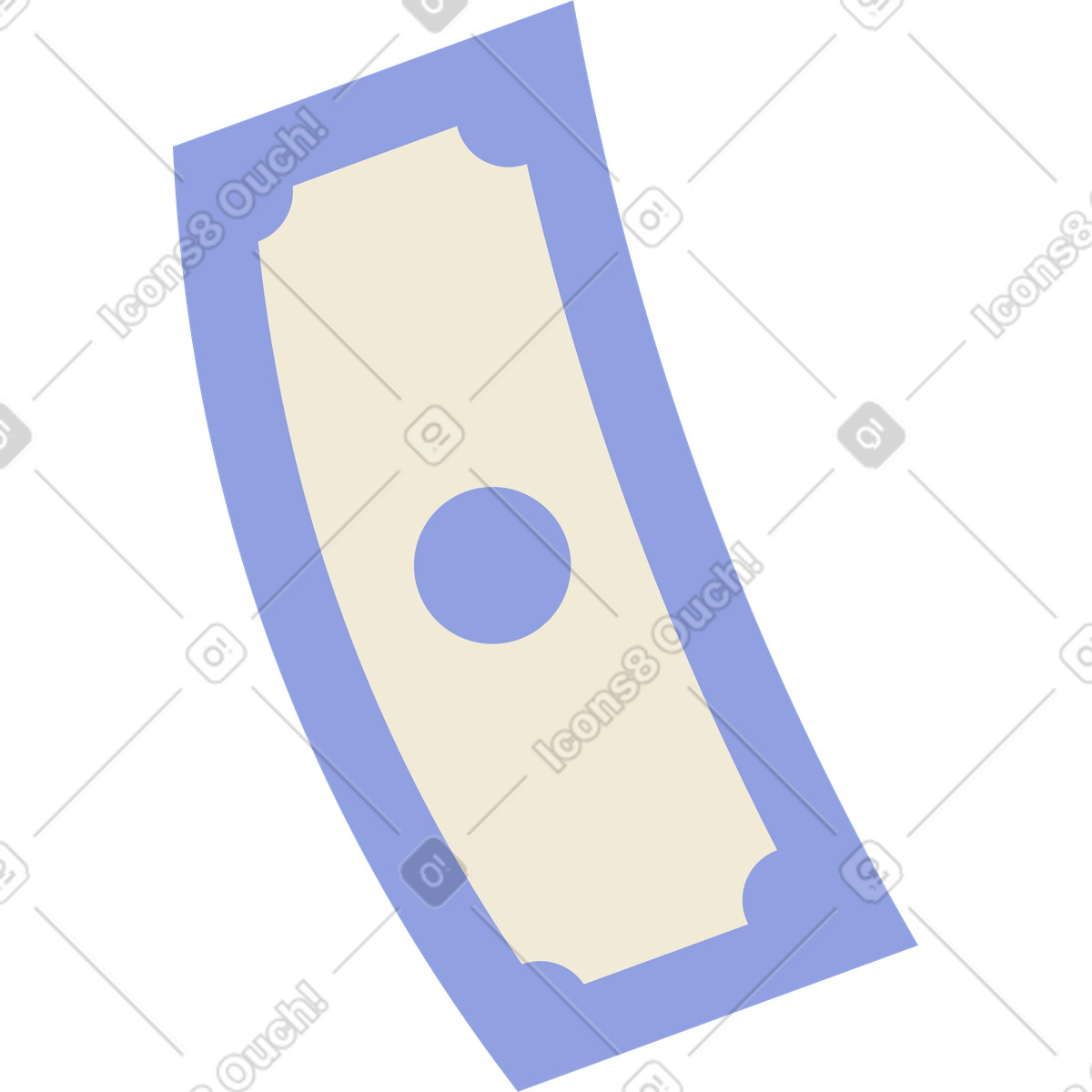 Banknote illustration in Juicy style download in PNG, SVG