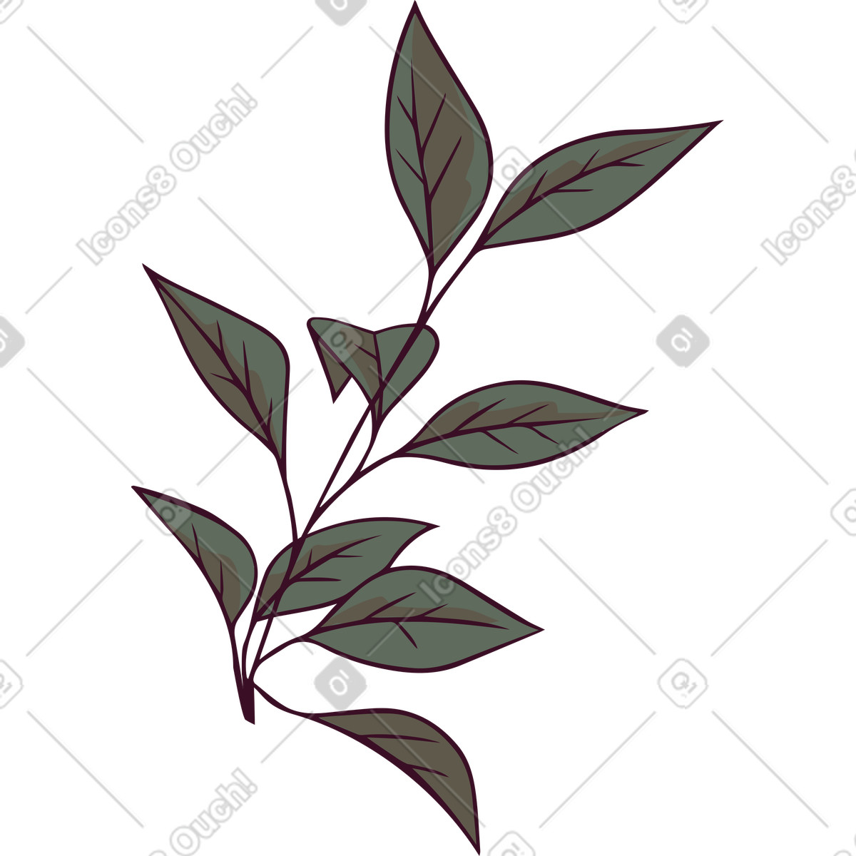 Ilustración Planta en estilo Eastwood a descargar en PNG y SVG