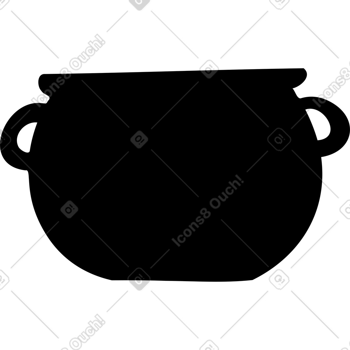 Ilustración Caldera en estilo Journal a descargar en PNG y SVG