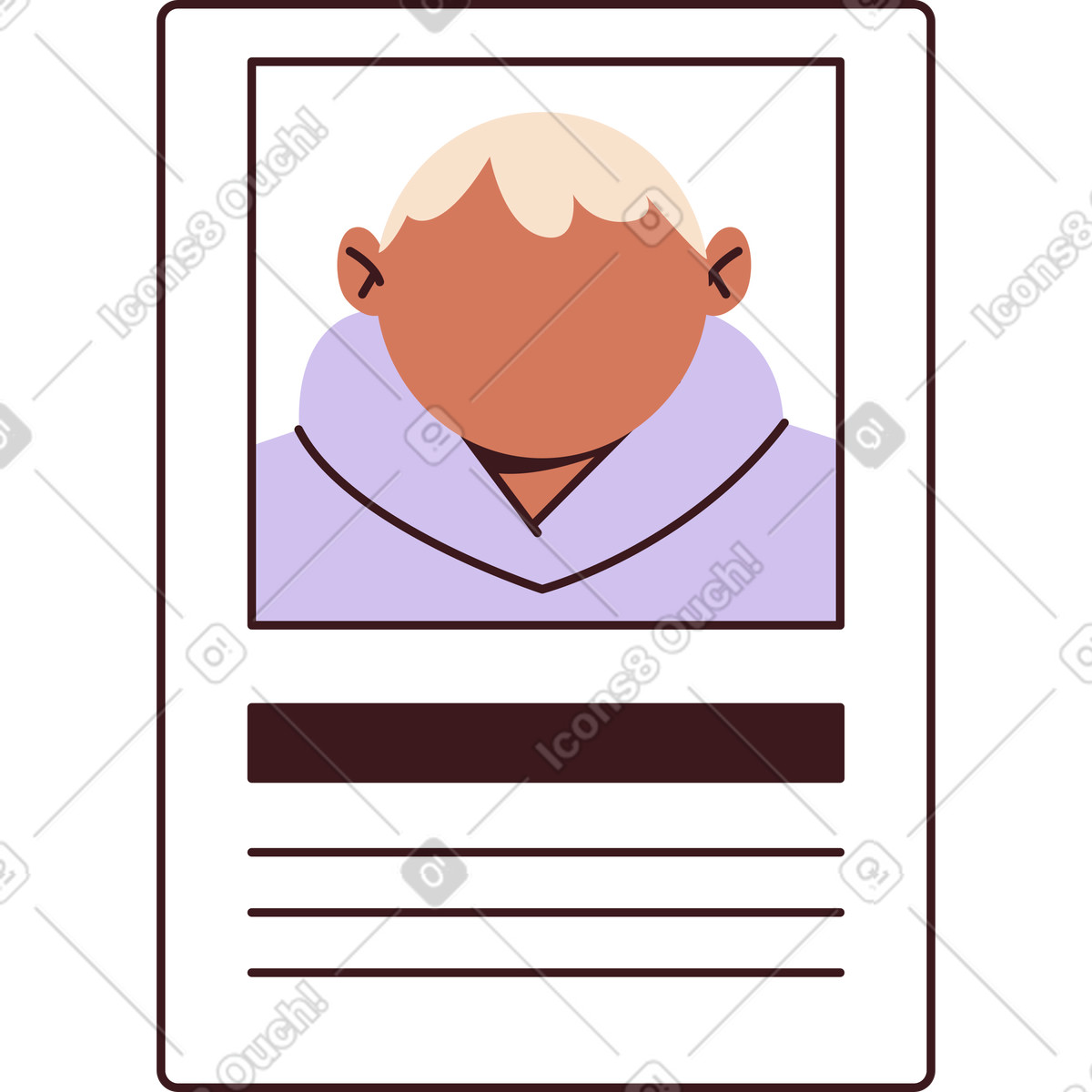 Blank resume illustration in Folks style download in PNG, SVG