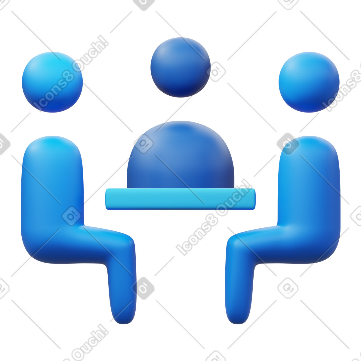 Meeting room illustrazione in stile 3D Fluency scarica in PNG, SVG