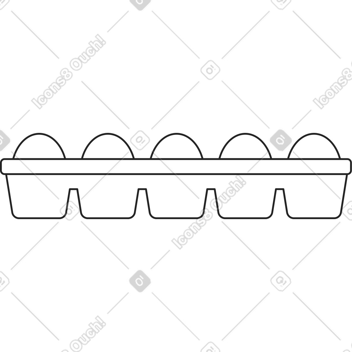 Ilustración Caja de huevos en estilo Sammy Line a descargar en PNG y SVG