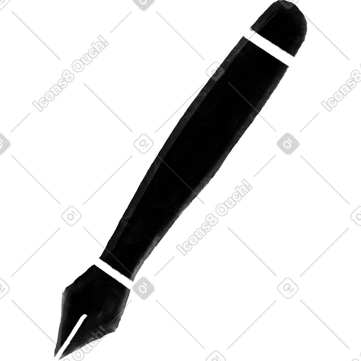 Black ink pen-Illustration im Inky-Stil als Download in PNG, SVG