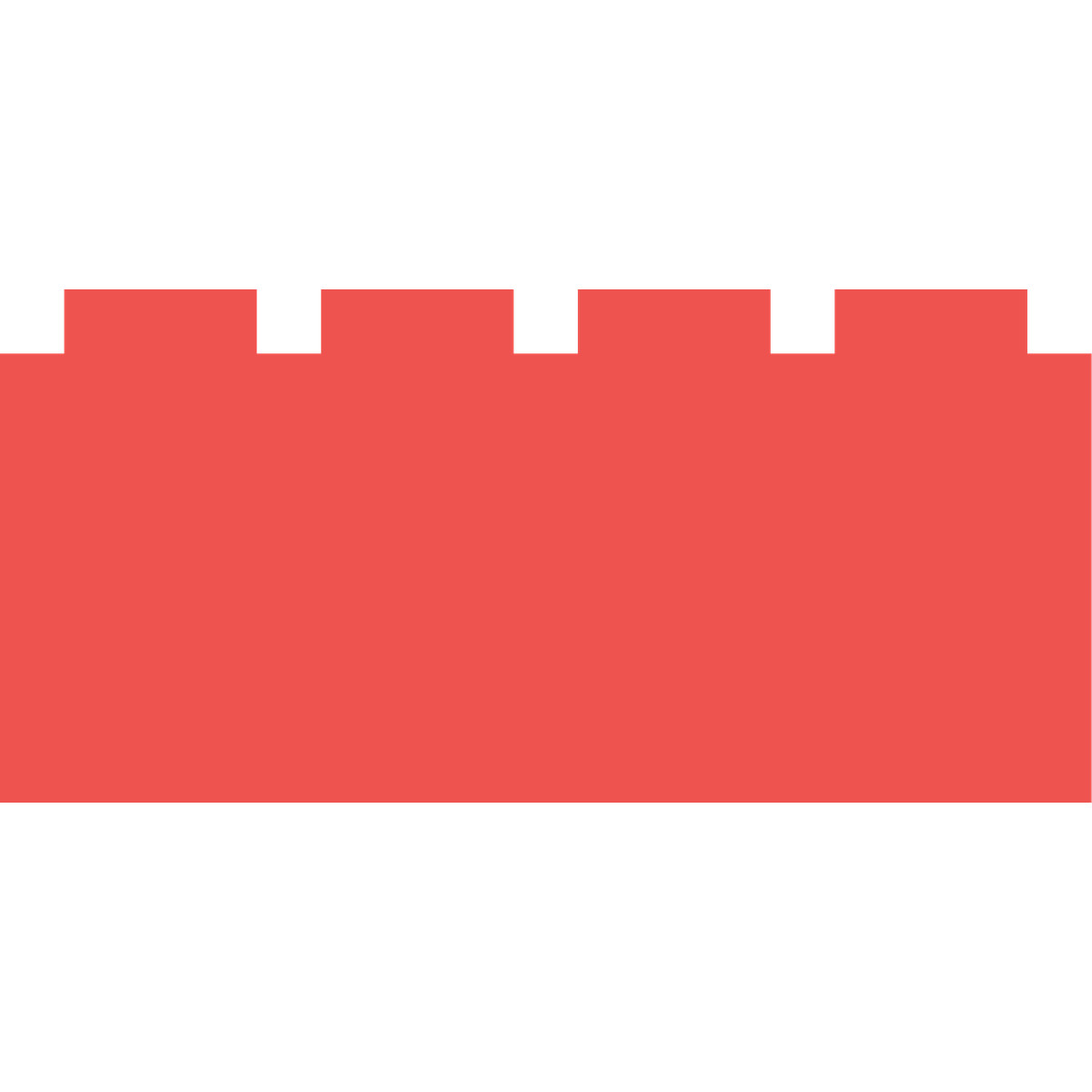 Building block red illustration in Fogg style download in PNG, SVG