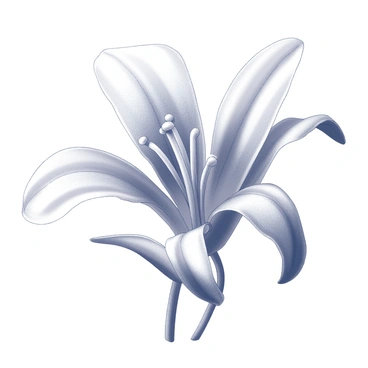 A detailed flower with an intricate arrangement of petals. The petals are elongated and layered, displaying a smooth transition in shapes and textures. The center of the flower holds a cluster of fine, delicate stamens pointing outward. The background features soft, flowing lines suggesting a sense of movement, adding depth to the composition.