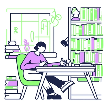 An artist is seated at a wooden table in a cozy library, surrounded by tall bookshelves filled with various medical texts. The artist has a focused expression while meticulously recreating a historical medical illustration from the 19th century, using a quill and ink. The table is cluttered with parchment sheets, a small inkwell, and a magnifying glass. Soft light filters through a nearby window, illuminating the space. A comfortable armchair is positioned in the corner, with a stack of books resting on its seat. Various anatomical models are displayed on a shelf behind the artist, contributing to the scholarly atmosphere.