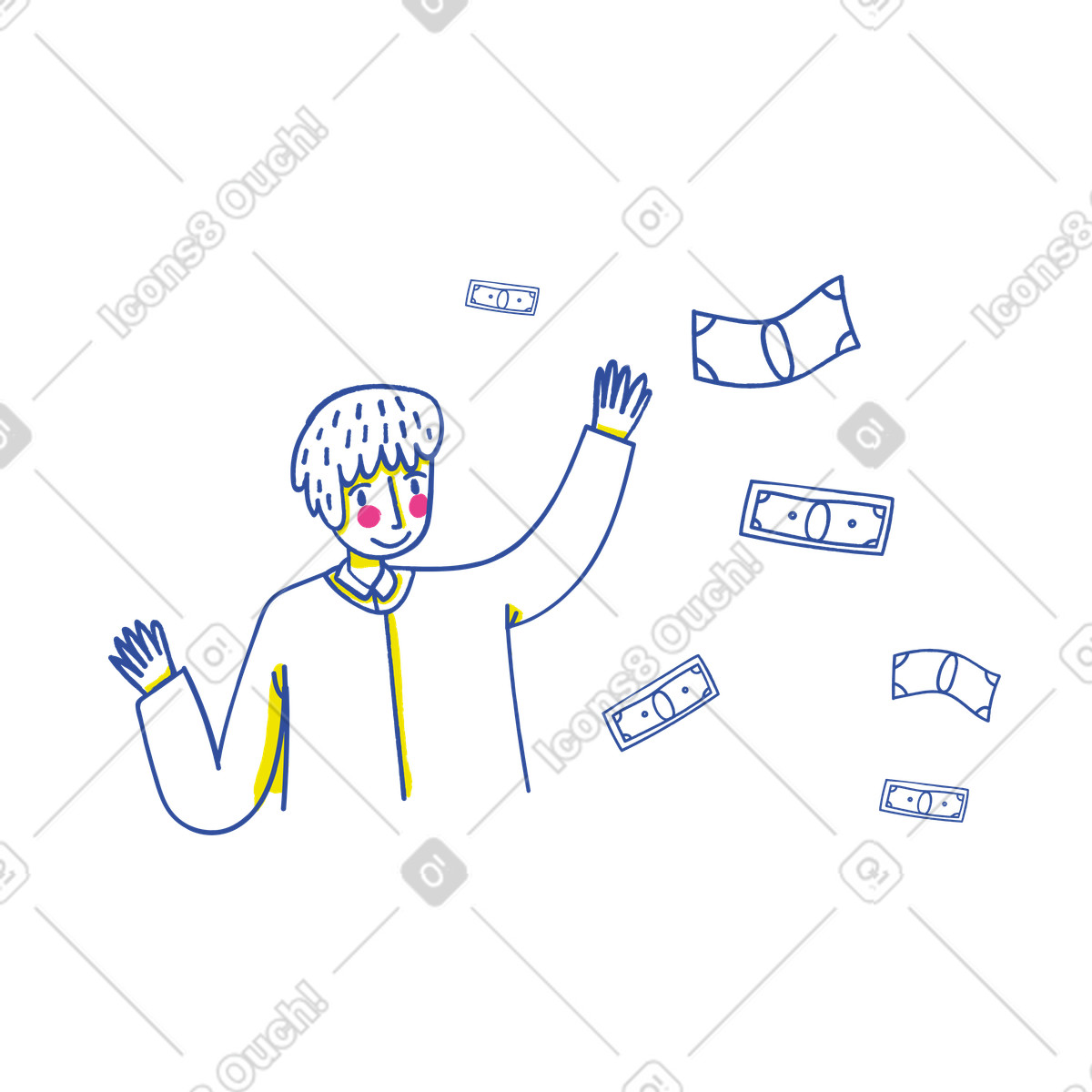 下载 Lime 风格的 浪费钱 插画，支持 PNG、SVG 格式