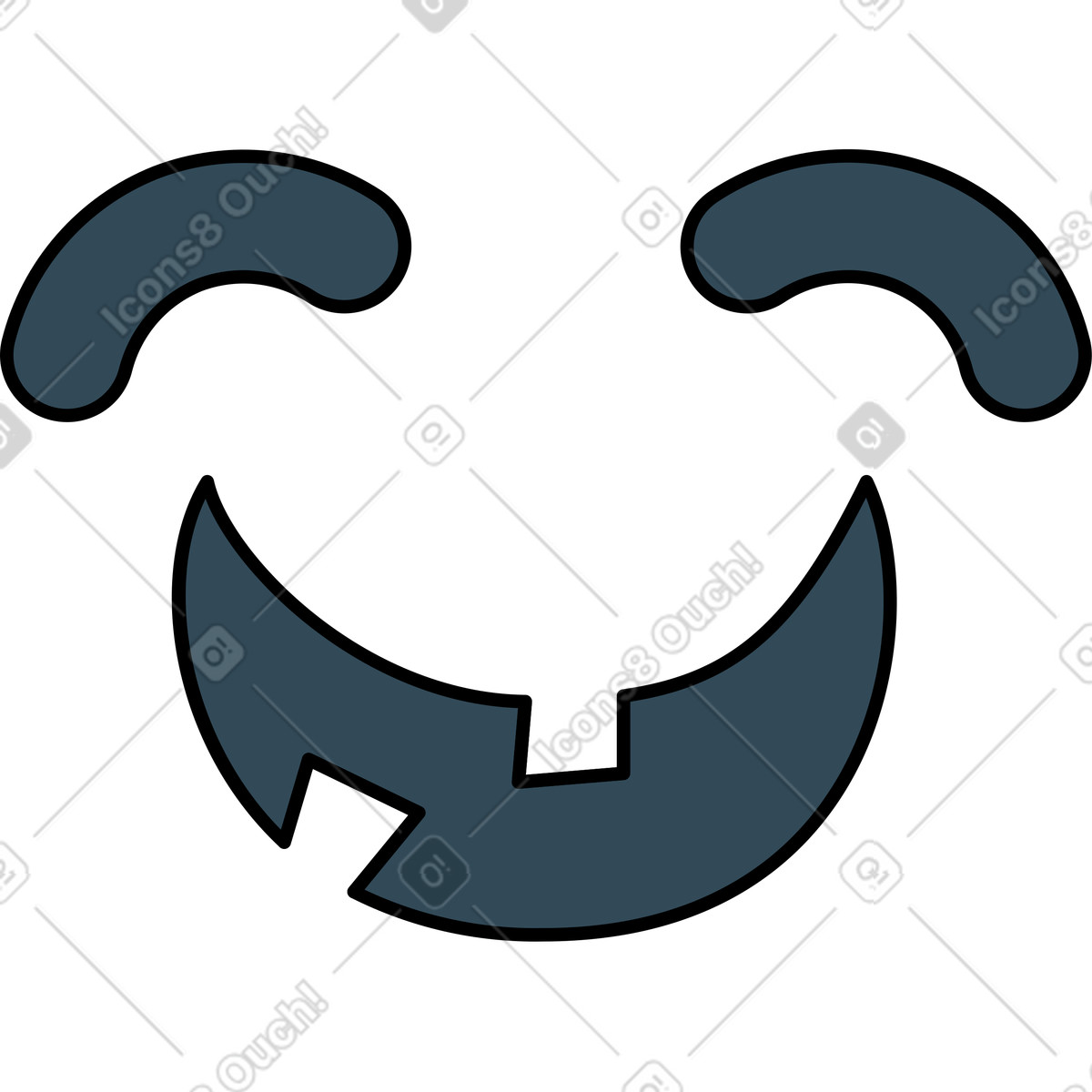 Surr スタイルの 不気味な顔 のイラストをPNG、SVG形式でダウンロード