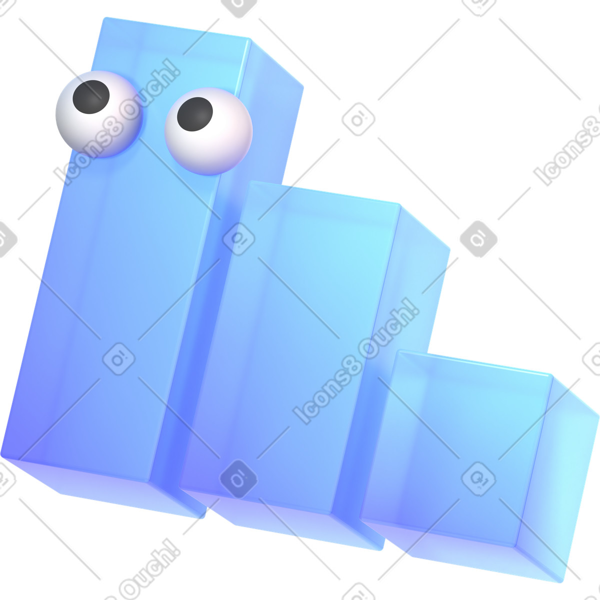 Ilustração de Gráfico de barras abstrato com olhos em PNG e SVG
