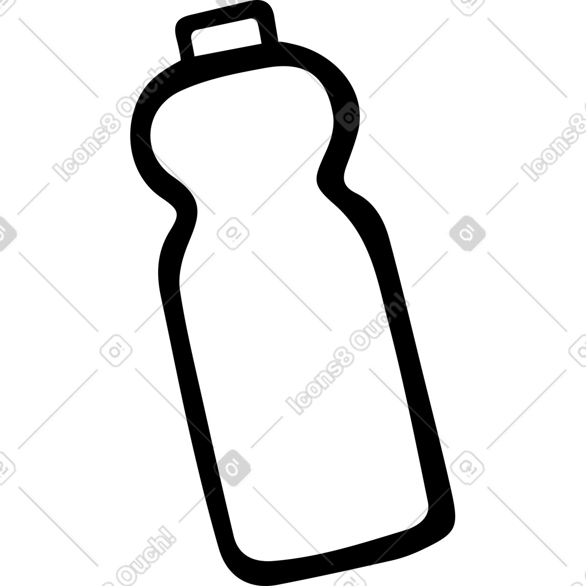Bottle white illustration in Journal style download in PNG, SVG
