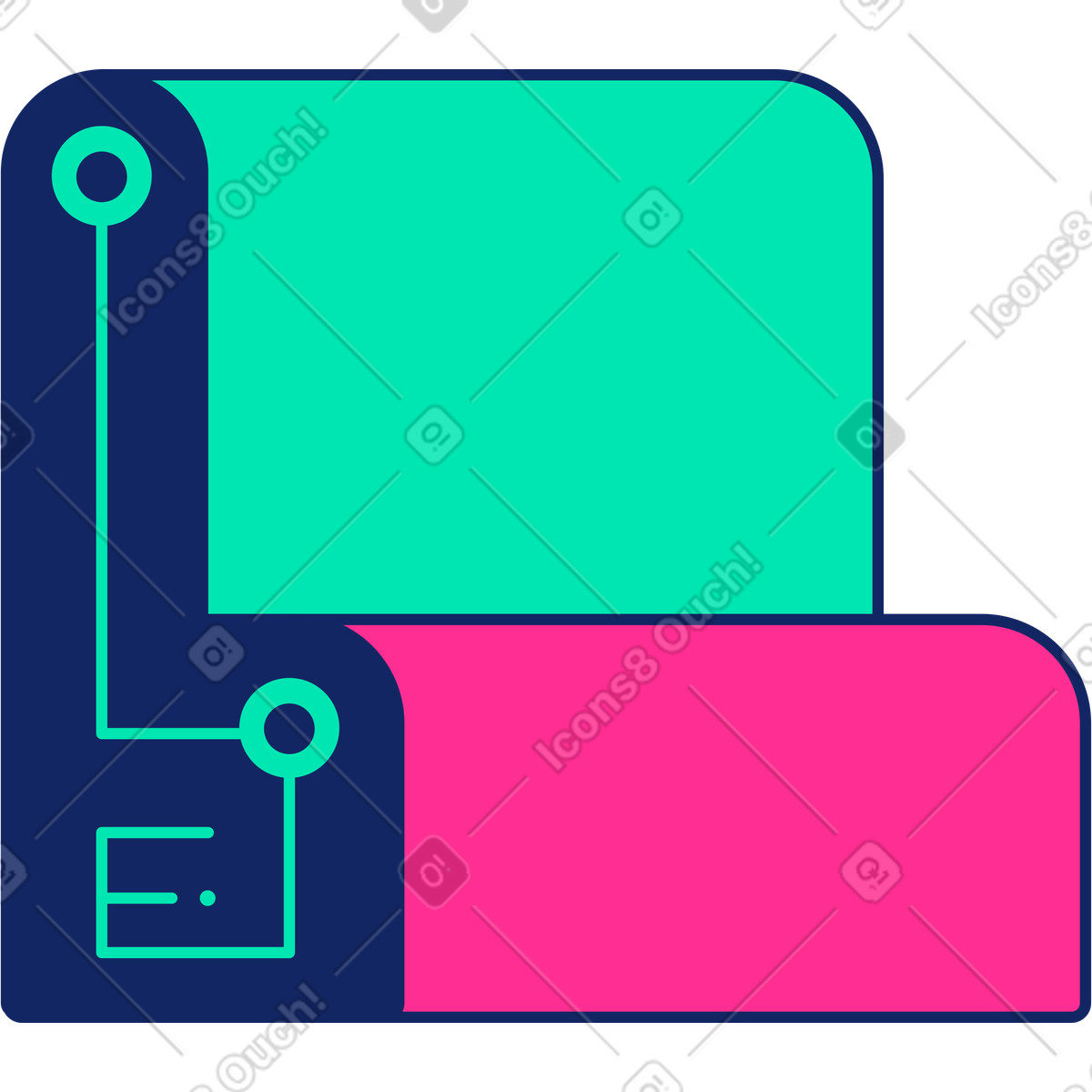 Sofa illustration in PNG, SVG