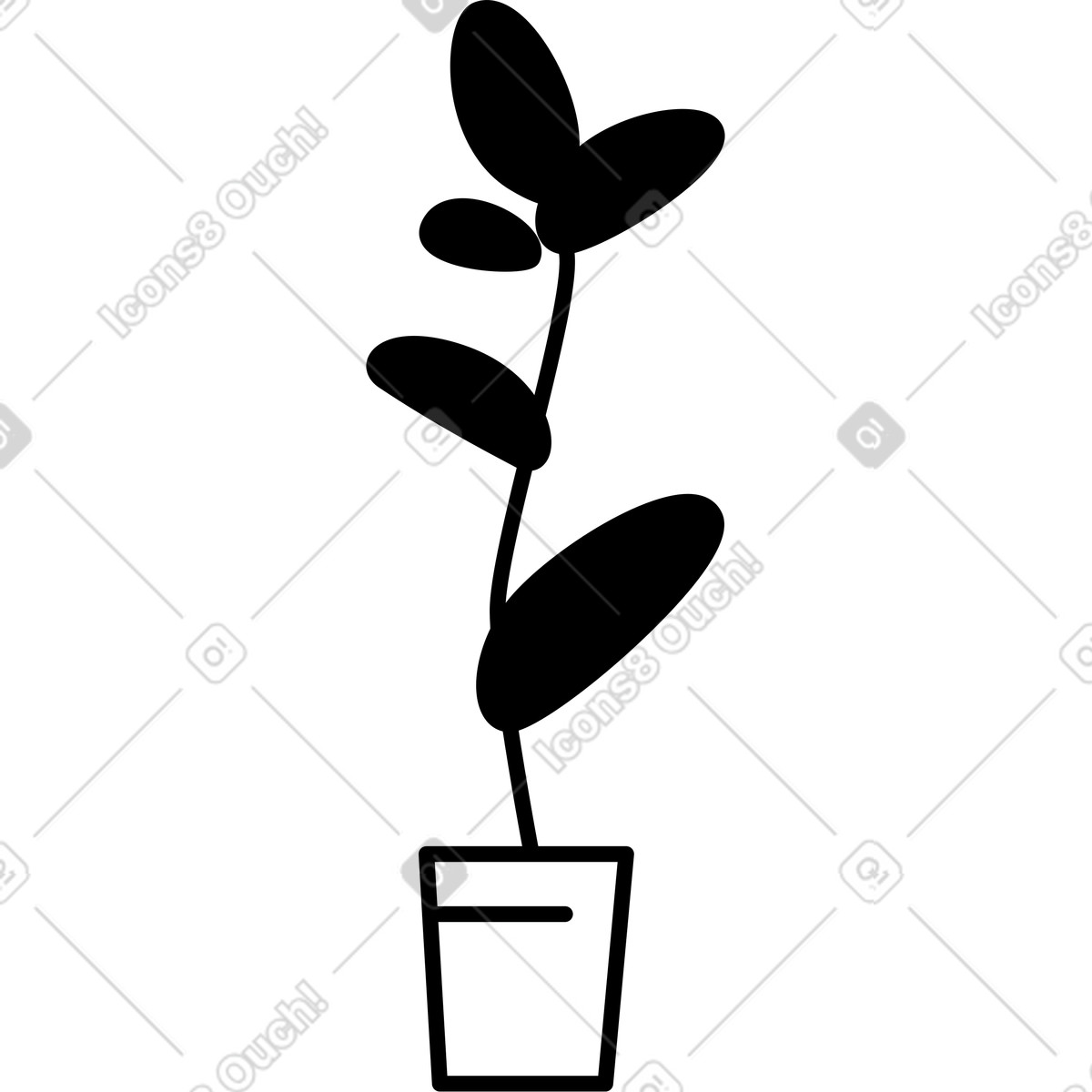 Illustration Plante dans le style Weekday à télécharger aux formats PNG, SVG