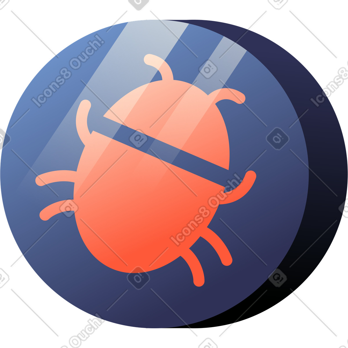 Bug illustration in Beam style download in PNG, SVG