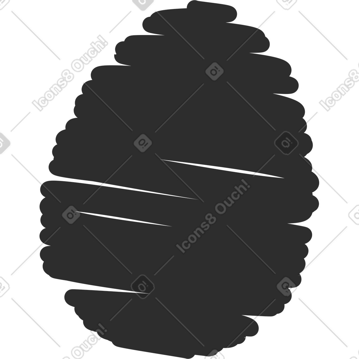 Illustration Œuf de pâques dans le style Graphite à télécharger aux formats PNG, SVG
