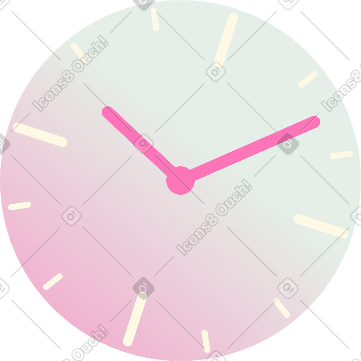 Clock illustration in Beam style download in PNG, SVG