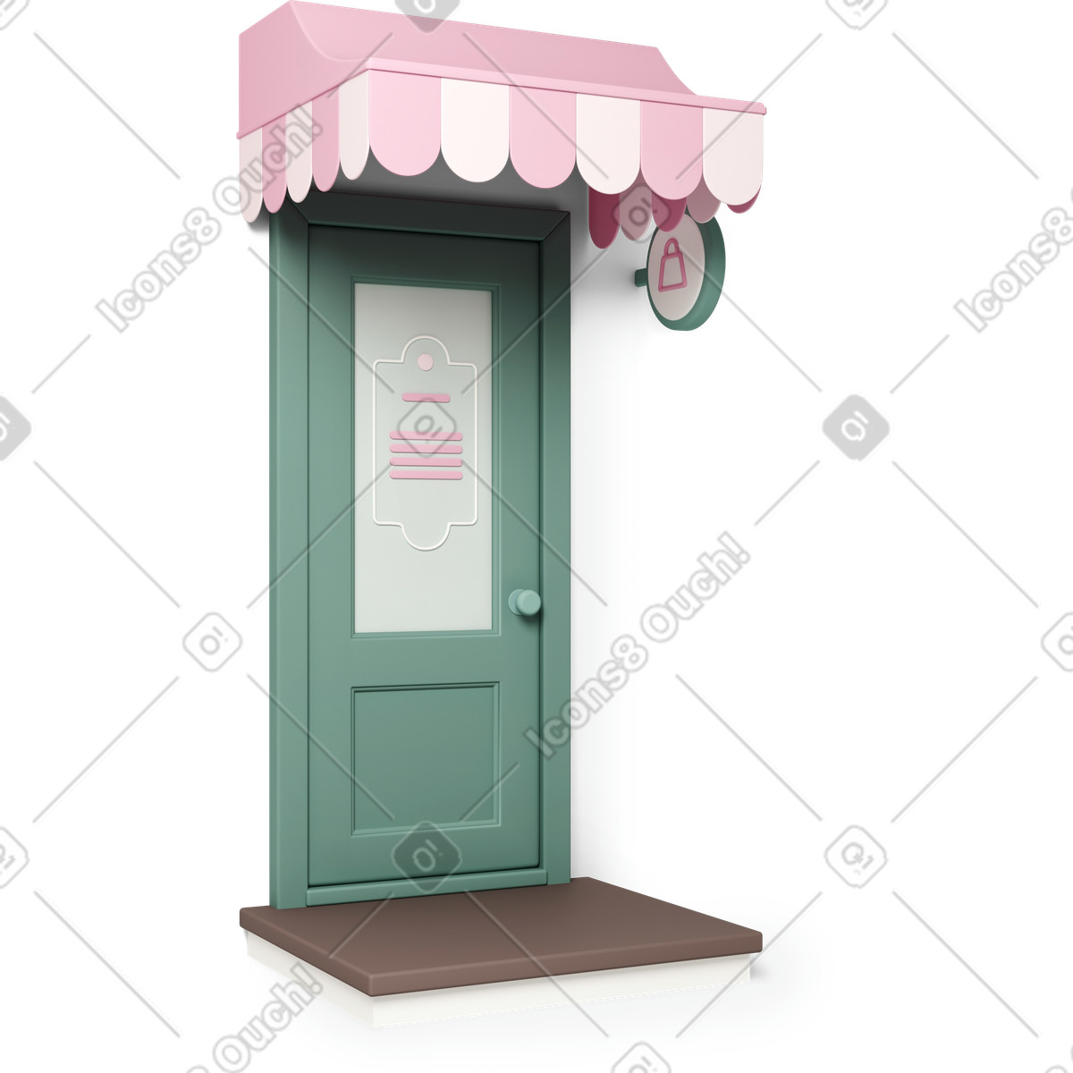 Store door illustration in PNG, SVG
