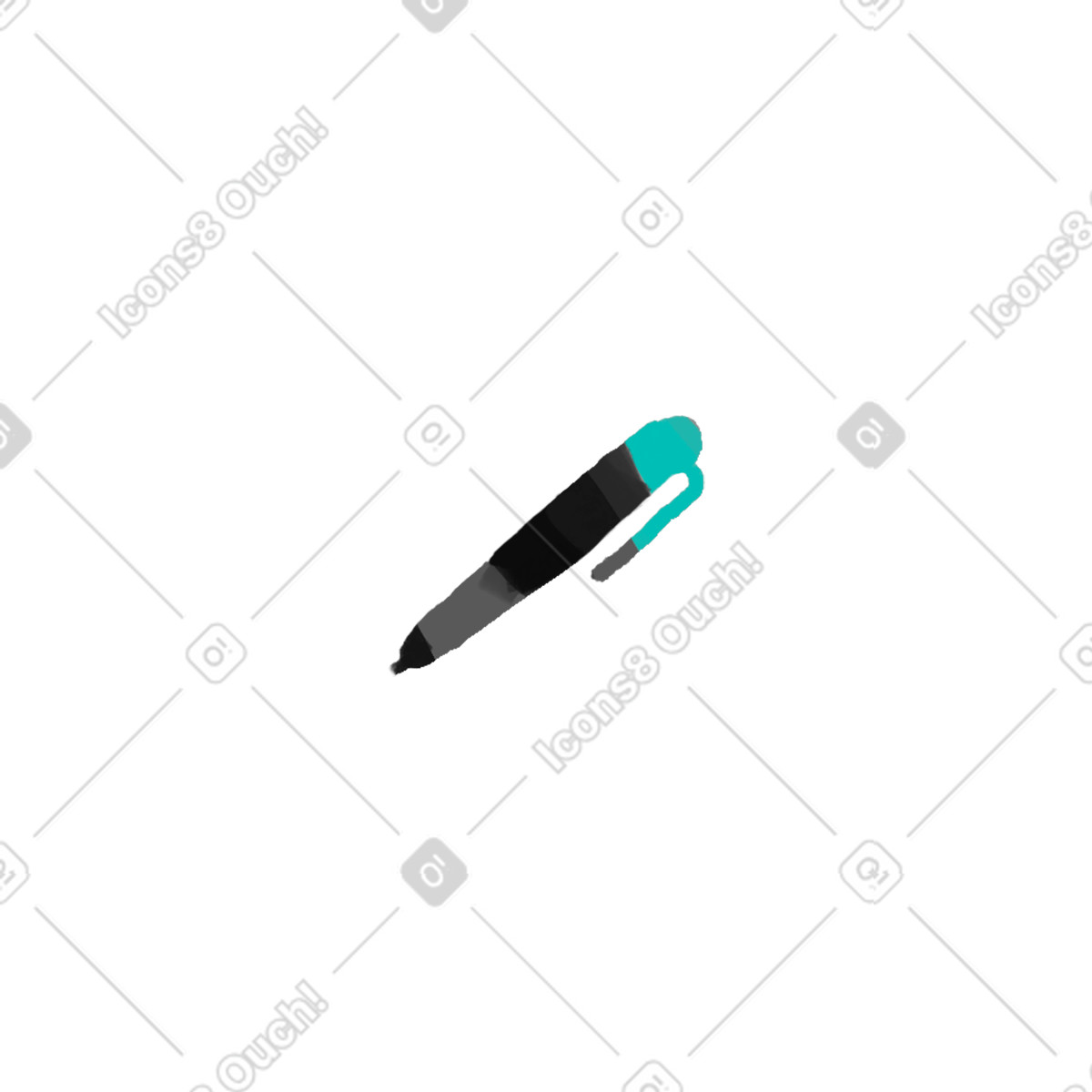 Stift-Illustration im Atomic-Stil als Download in PNG, SVG